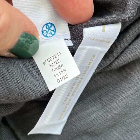 LOFT Dark Gray Sleeveless Ruffle Dress – Size XL - Picture 8 of 11